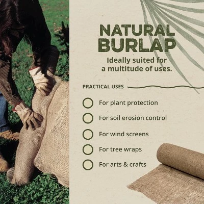 DeWitt 4 X 250 Foot 5.5 Ounce Natural Gardening Landscape Burlap Fabric Roll 2 DeWitt 4 X 250 Foot 5.5 Ounce Natural Gardening Landscape Burlap Fabric Roll - Image 2