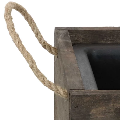 Sunnydaze Decor Sunnydaze Rectangle Decorative Indoor/Outdoor Flower And Succulent Planter Box With Handles - 20.75" W X 8.25" D X 7.75" H - Acacia Wood 2 Sunnydaze Decor Sunnydaze Rectangle Decorative Indoor/Outdoor Flower And Succulent Planter Box With Handles - 20.75" W X 8.25" D X 7.75" H - Acacia Wood - Image 2