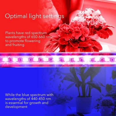 Dartwood LED Grow Lights For Indoor Plants With Red Blue Spectrum - Plant Grow Light With 9 Brightness Levels, Auto On Off Function 6 Dartwood LED Grow Lights For Indoor Plants With Red Blue Spectrum - Plant Grow Light With 9 Brightness Levels, Auto On Off Function - Image 6