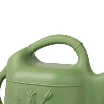 Union Products 63066 2 Gallon Plastic Indoor/Outdoor Watering Can W/ Tulip Design For Garden, Potted Plants, & Patio Pots, Sage Green Color, 3 Pack 2 Union Products 63066 2 Gallon Plastic Indoor/Outdoor Watering Can W/ Tulip Design For Garden, Potted Plants, & Patio Pots, Sage Green Color, 3 Pack - Image 2
