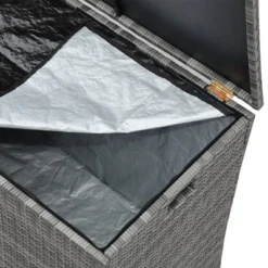Teamson Home Wicker 154 Gallon Outdoor Deck Box For Cushions Storage, Gray 14 Teamson Home Wicker 154 Gallon Outdoor Deck Box For Cushions Storage, Gray -Sunnydaze Decor Store GUEST 01b04324 9771 47d1 ba78 434953772112