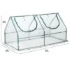 Aoodor 6' X 3 ' X 3' Portable Mini Greenhouse PE Cover 2 Zipper Door