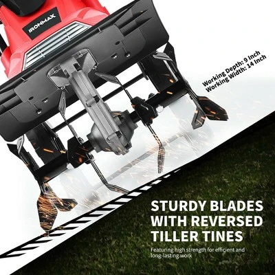 Costway 17-Inch 13.5 Amp Corded Electric Tiller And Cultivator 9'' Tilling Depth Red 1 Costway 17-Inch 13.5 Amp Corded Electric Tiller And Cultivator 9'' Tilling Depth Red