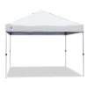 Z-Shade 10 X 10 Foot Straight Leg Outdoor Pop Up Canopy Tent With 3 Adjustable Heights And Z-Shade Heavy Duty Wrap Around Leg Weight Bags, White