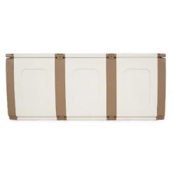 Homeplast Bold Indoor Outdoor Plastic Storage Trunk Resin Deck Box For Storing Pillows, Patio Cushions, And Firewood, 79 Gal Capacity