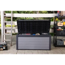 Keter Premier Deck Box Gray - 150gal -Sunnydaze Decor Store GUEST 05e9e3b5 4c7c 46d7 833c 410a7521a39e