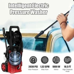 Costway 2030PSI Electric Pressure Washer Cleaner 1.7 GPM 1800W With Hose Reel Red 15 Costway 2030PSI Electric Pressure Washer Cleaner 1.7 GPM 1800W With Hose Reel Red -Sunnydaze Decor Store GUEST 070265e4 5a06 426c 8a3b 5d80c9b2dd63