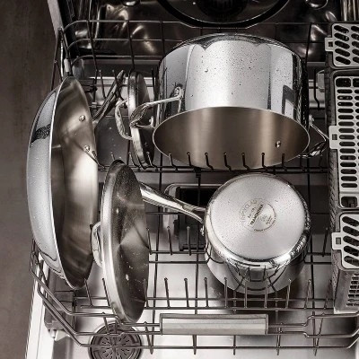 Tramontina Gourmet Tri-Ply Clad 3qt Deep Saute Pan With Lid Silver 9 Tramontina Gourmet Tri-Ply Clad 3qt Deep Saute Pan With Lid Silver - Image 9