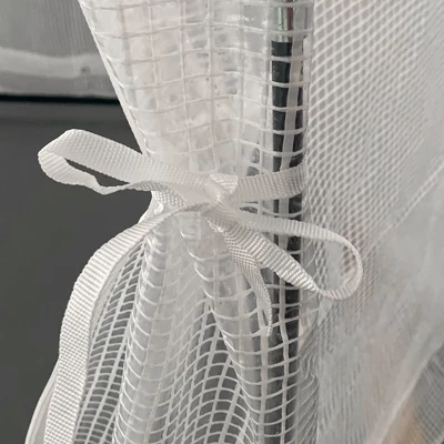 Outsunny 55" X 55" X 71" PE Greenhouse, Portable Hot House For Plants With Zippered Door For Outdoor Garden, Or Patio, White 4 Outsunny 55" X 55" X 71" PE Greenhouse, Portable Hot House For Plants With Zippered Door For Outdoor Garden, Or Patio, White - Image 4