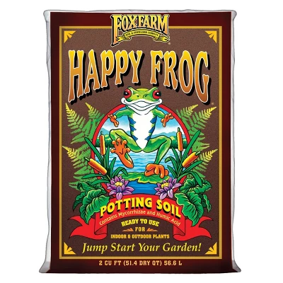 FoxFarm FX14047 Happy Frog PH Adjusted Garden Potting Soil Bag, 2 Cu Ft (3 Pack) 1 FoxFarm FX14047 Happy Frog PH Adjusted Garden Potting Soil Bag, 2 Cu Ft (3 Pack)