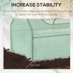 Outsunny Raised Garden Bed With Mini Greenhouse, Steel Outdoor Planter Box With Plastic Cover, Roll Up Window, Dual Use, 73" X 38" X 36" -Sunnydaze Decor Store GUEST 07989580 e1d8 4c03 af5a e1e106090c4f