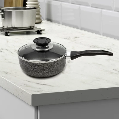Brentwood Saucepan Aluminum Non-Stick 3 Qt-Gray 3 Brentwood Saucepan Aluminum Non-Stick 3 Qt-Gray - Image 3