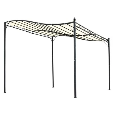 Outsunny 10' X 10' Steel Outdoor Pergola Gazebo Patio Canopy With Durable & Spacious Weather-Resistant Design 3 Outsunny 10' X 10' Steel Outdoor Pergola Gazebo Patio Canopy With Durable & Spacious Weather-Resistant Design - Image 3