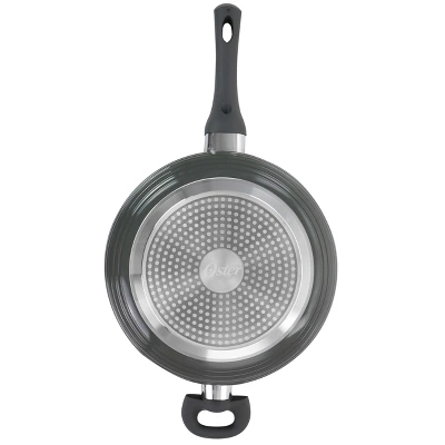 Oster® Oster 3.5 Quart Nonstick Aluminum Saute Pan With Lid In Gray 1 Oster® Oster 3.5 Quart Nonstick Aluminum Saute Pan With Lid In Gray