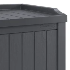 Suncast 22-Gallon Outdoor Patio Backyard Deck Box Storage Bench And 30-Gallon Hideaway Trash Waste Bin With Latching Lid, Cyberspace -Sunnydaze Decor Store GUEST 0a793d78 36df 4b88 87cc 98469da5621c