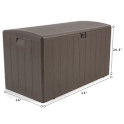 Plastic Development Group 105 Gallon Weatherproof Resin Outdoor Patio Storage Deck Box With Secure Lid Retainer Straps, Driftwood Gray 7 Plastic Development Group 105 Gallon Weatherproof Resin Outdoor Patio Storage Deck Box With Secure Lid Retainer Straps, Driftwood Gray -Sunnydaze Decor Store GUEST 0a978ad4 0931 43b8 8781 b4efa9135e2a