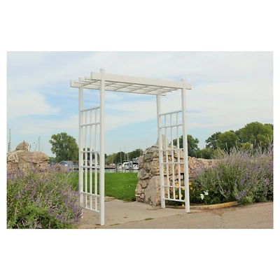 72" X 85" X 28" Bakersfield Arbor - White - Dura-Trel 2 72" X 85" X 28" Bakersfield Arbor - White - Dura-Trel - Image 2