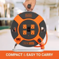 Black & Decker BLACK+DECKER 75' Cord Reel 14AWG 4 Outlets -Sunnydaze Decor Store GUEST 0c60672f 849d 474a 922a eac89cc674e5