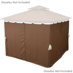 Sunnydaze Decor Sunnydaze Outdoor Gazebo 4-Piece Polyester Fabric Privacy Sidewall Set For 10' X 10' Gazebo - 80" H X 103" W -Sunnydaze Decor Store GUEST 0d7e1d67 9112 41cb 9a0d 49ec13bd082b