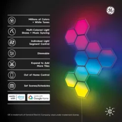 GE Cync Dynamic Effect 10pk Novelty Tile Lights