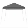 Z-Shade 10 X 10 Foot Angled Leg Outdoor Canopy Tent With A Push Button Locking System And Z-Shade 4 Pack Of Heavy Duty Leg Weight Bags, Gray