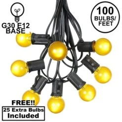 Novelty Lights 100 Feet G30 Globe Outdoor Patio String Lights, Black Wire -Sunnydaze Decor Store GUEST 0e64e070 e8e8 4208 b453 a559fcfd0f18