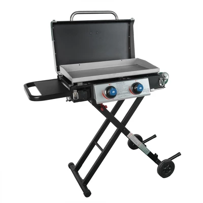 Razor Griddle GGC2030M 25 Inch Outdoor 2 Burner Portable LP Propane Gas Grill Griddle With Top Cover, Wheels, & Storage Shelf For BBQ Cooking, Black 1 Razor Griddle GGC2030M 25 Inch Outdoor 2 Burner Portable LP Propane Gas Grill Griddle With Top Cover, Wheels, & Storage Shelf For BBQ Cooking, Black