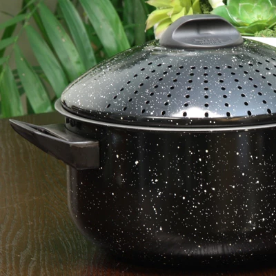 Gibson Home Casselman 4 Piece Nonstick Pasta Pot Set In Black With Bakelite Handle/Knob 2 Gibson Home Casselman 4 Piece Nonstick Pasta Pot Set In Black With Bakelite Handle/Knob - Image 2