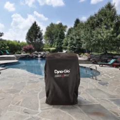 Dyna-Glo DG732ESC Water Resistant Heavy-Duty PVC Shell Premium Vertical Smoker Cover, Black