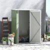 Outsunny 5' X 3' Metal Garden Storage Shed Tool House With Lockable Door For Backyard, Patio, Lawn