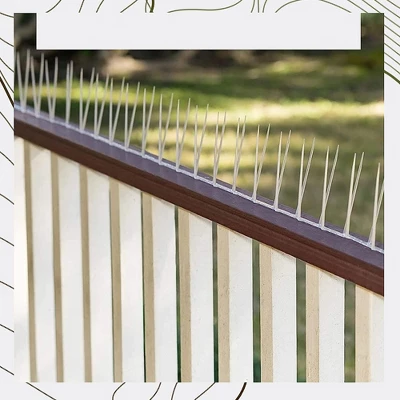 BIRD BLINDER 13" Plastic Bird Spikes - Polycarbonate Deterrent For Pigeons And Other Small Birds, White Set Of 15 3 BIRD BLINDER 13" Plastic Bird Spikes - Polycarbonate Deterrent For Pigeons And Other Small Birds, White Set Of 15 - Image 3