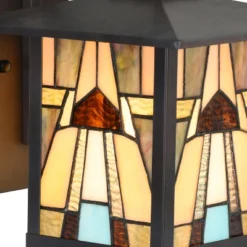 11.75" 1-Light Mona Mission Style Outdoor Wall Lantern Sconce Bronze - River Of Goods -Sunnydaze Decor Store GUEST 1192e858 469d 4f38 901a 929a3d336273