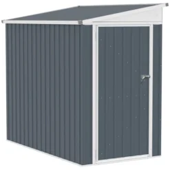 Outsunny Garden Metal Storage Shed, Outdoor Lean To Tool House With Lockable Door, 2 Air Vents & Steel Construction For Backyard, Patio, Lawn, Garage -Sunnydaze Decor Store GUEST 119931c8 34f7 474a a93e 74abf0ec2b76