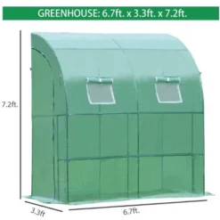 Aoodor 6.7ft. X 3.3ft. X 7.2ft. Outdoor Walk-in Greenhouse Lean To Portable Wall Two Doors 13 Aoodor 6.7ft. X 3.3ft. X 7.2ft. Outdoor Walk-in Greenhouse Lean To Portable Wall Two Doors -Sunnydaze Decor Store GUEST 11e3327d 9164 4a8b 8129 2f7ae05b86c8