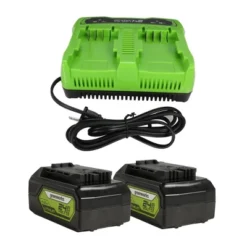 2pk 24V All Power USB Power Tool Battery Starter Kit With Dual Port Charger - Greenworks