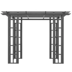 Outsunny 9' X 9' Vinyl Flat Top Pergola, Grape Trellis Outdoor Gazebo, For Garden, Patio, Backyard, Deck -Sunnydaze Decor Store GUEST 122ce659 ac5f 46c1 80cb 95bbec075bbd