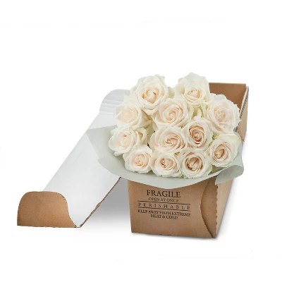 Dozen Fresh Cut White Roses With Vase 3 Dozen Fresh Cut White Roses With Vase - Image 3