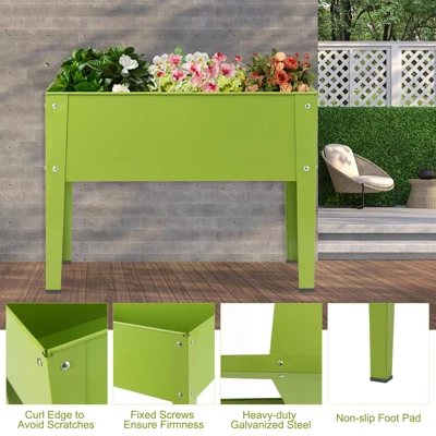 Tangkula Outdoor Elevated Garden Plant Stand Raised Garden Bed With Legs For Indoor And Outdoor Use 25" X13" X 18.0" 4 Tangkula Outdoor Elevated Garden Plant Stand Raised Garden Bed With Legs For Indoor And Outdoor Use 25" X13" X 18.0" - Image 4