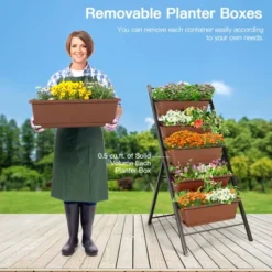 Costway 2PCS 5-Tier Vertical Raised Garden Bed Elevated Planter 5 Container Box -Sunnydaze Decor Store GUEST 168d91a7 f955 485e 83f8 17587a33d901