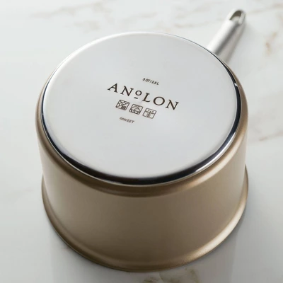 Anolon Ascend 3qt Hard Anodized Nonstick Saucepan With Lid Bronze 2 Anolon Ascend 3qt Hard Anodized Nonstick Saucepan With Lid Bronze - Image 2