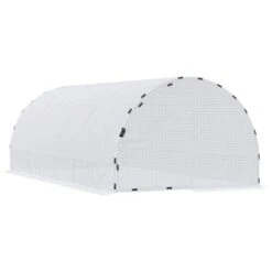 Outsunny 20' X 10' X 7' Large Walk-in Greenhouse, Steel Frame, PE Cover, 2 Doors, Outdoor Tunnel Hoop Hot House Kit, White 7 Outsunny 20' X 10' X 7' Large Walk-in Greenhouse, Steel Frame, PE Cover, 2 Doors, Outdoor Tunnel Hoop Hot House Kit, White -Sunnydaze Decor Store GUEST 16e2ae47 2181 4262 ba0d 7ad29b00e45b