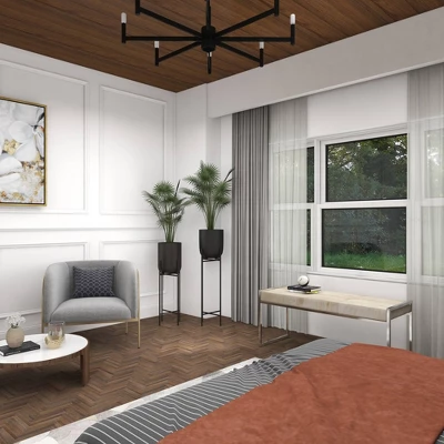 Olivia & May Modern With Stand Iron Planter Pots Black 6 Olivia & May Modern With Stand Iron Planter Pots Black - Image 6