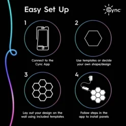 GE Cync Dynamic Effect 10pk Novelty Tile Lights -Sunnydaze Decor Store GUEST 17b40f1c 20a3 4cac b8f6 fa1bc79d2111