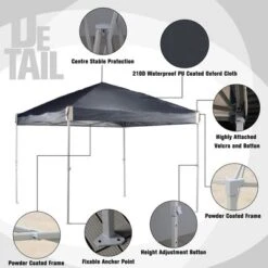 Aoodor 9.8'x9.8' Pop Up Canopy Tent With Roller Bag, Portable Instant Shade Canopy 12 Aoodor 9.8'x9.8' Pop Up Canopy Tent With Roller Bag, Portable Instant Shade Canopy -Sunnydaze Decor Store GUEST 17ba6477 1314 4112 8c9f f1ce13cf88a0 2