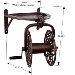 Liberty Garden LBG-710 Navigator Wall-Mounted 360 Degree Rotating Garden Hose Reel, Bronze, Holds 125-Feet Of 5/8 Inch Hose 6 Liberty Garden LBG-710 Navigator Wall-Mounted 360 Degree Rotating Garden Hose Reel, Bronze, Holds 125-Feet Of 5/8 Inch Hose -Sunnydaze Decor Store GUEST 18114d64 8223 4f32 8b63 c403ac229305