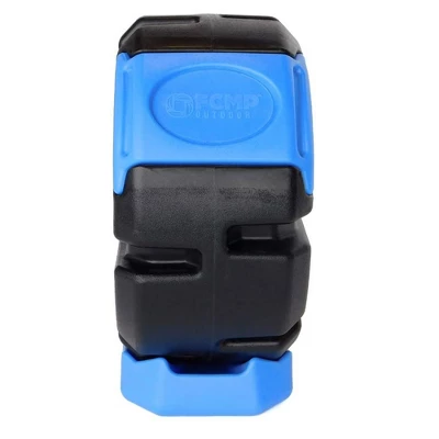 FCMP Outdoor RC2000WB-BLU 19-Gal Plastic Single Chamber Half Size Rolling Composter Outdoor Rotating Garden Compost Bin, Black/Blue (2 Pack) 1 FCMP Outdoor RC2000WB-BLU 19-Gal Plastic Single Chamber Half Size Rolling Composter Outdoor Rotating Garden Compost Bin, Black/Blue (2 Pack)