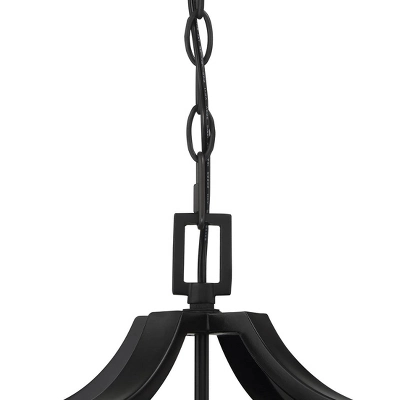 Franklin Iron Works Rockford Rustic Outdoor Hanging Light Black Iron 17" Clear Beveled Glass For Post Exterior Barn Deck House Porch Yard Patio Home 3 Franklin Iron Works Rockford Rustic Outdoor Hanging Light Black Iron 17" Clear Beveled Glass For Post Exterior Barn Deck House Porch Yard Patio Home - Image 3