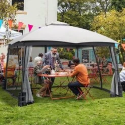 Costway 10x12 FT 2-Tier Patio Gazebo Canopy Netting Heavy-Duty Metal Easy-Setup Outdoor -Sunnydaze Decor Store GUEST 18fe2268 10f3 438b b0a2 43ce2eb9b605