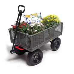 Gorilla Cart GORMP-12 5 Cubic Feet 1200 Pound Capacity Heavy Duty Durable Steel Multi Use Quick Dump Wagon Utility Cart W/ 2 In 1 Towing Handle, Gray 8 Gorilla Cart GORMP-12 5 Cubic Feet 1200 Pound Capacity Heavy Duty Durable Steel Multi Use Quick Dump Wagon Utility Cart W/ 2 In 1 Towing Handle, Gray -Sunnydaze Decor Store GUEST 19313ce0 7678 48d9 92dd 893ace85482a