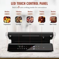 Costway Electric Panini Press Grill 1200W Sandwich Maker With Independent Temperature Control & Removable Drip Tray -Sunnydaze Decor Store GUEST 19618fd5 032a 4174 a65f e763197c7376